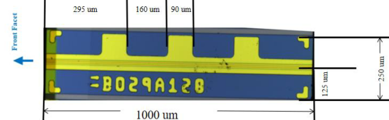 1550nm高功率窄线宽DFB激光芯片（国产）